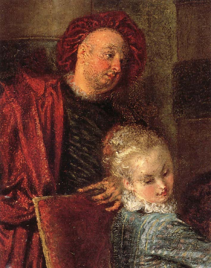 Jean-Antoine Watteau Details of The Music-Party